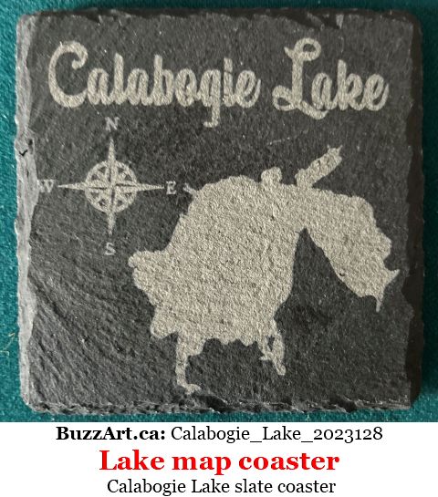 Calabogie Lake slate coaster
